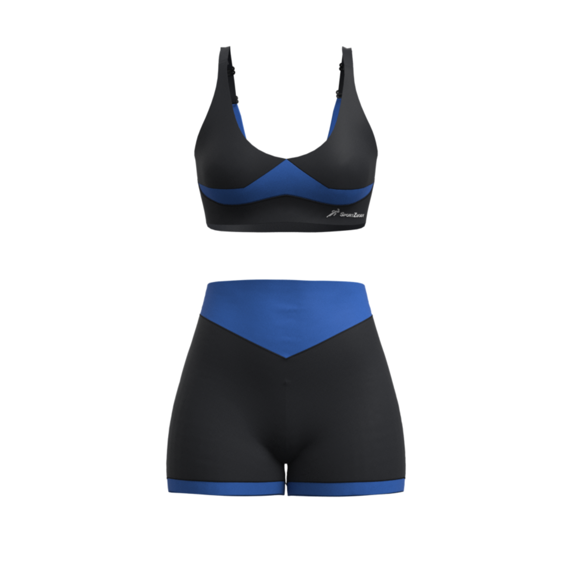 SportZbody Azure Flex Fit Performance Shorts Set