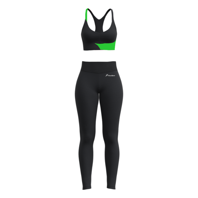 SportZbody Green Pantha High-Waisted Sculpting Leggings Set
