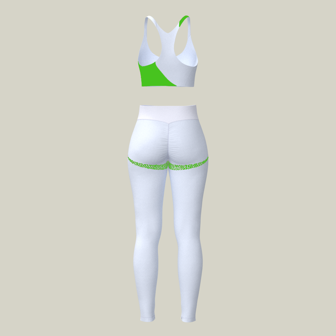 SportZbody Green Pantha High-Waisted Sculpting Leggings Set