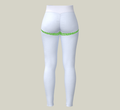 SportZbody Green Pantha High-Waisted Sculpting Leggings - White
