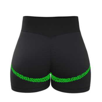 SportZbody Green Pantha High-Waisted Sculpting Shorts