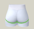 SportZbody Green Pantha High-Waisted Sculpting Shorts - White