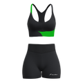 SportZbody Green Pantha High-Waisted Sculpting Shorts Set