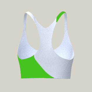 SportZbody Green Pantha Sculpting Workout Top - White