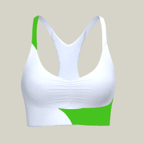SportZbody Green Pantha Sculpting Workout Top - White