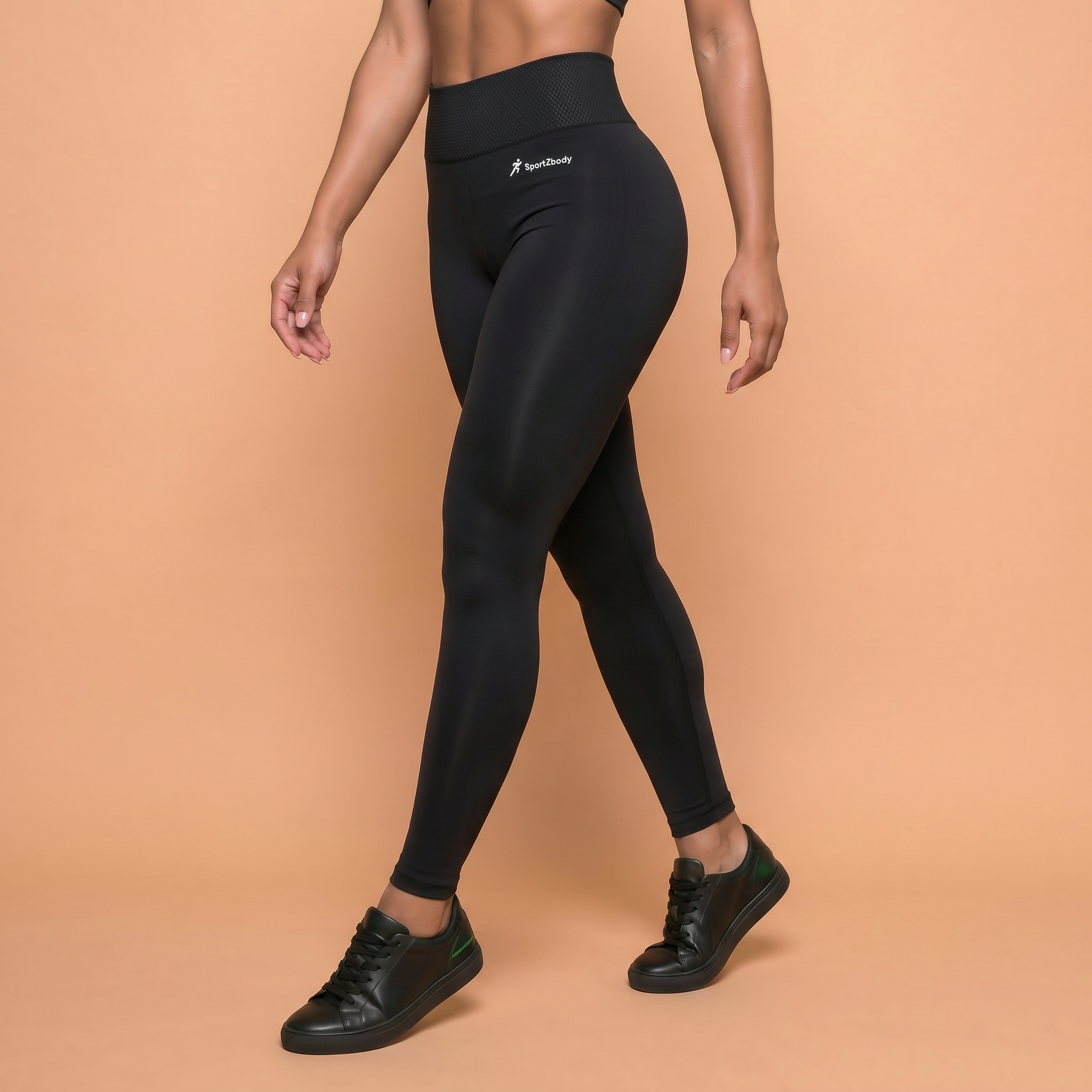 SportZbody Pink Pantha High-Waisted Sculpting Leggings