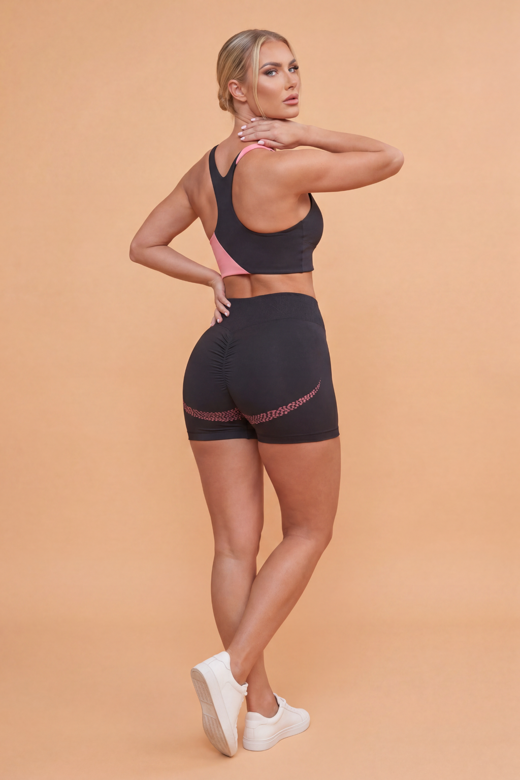 Pink Pantha High-Waisted Shorts Set
