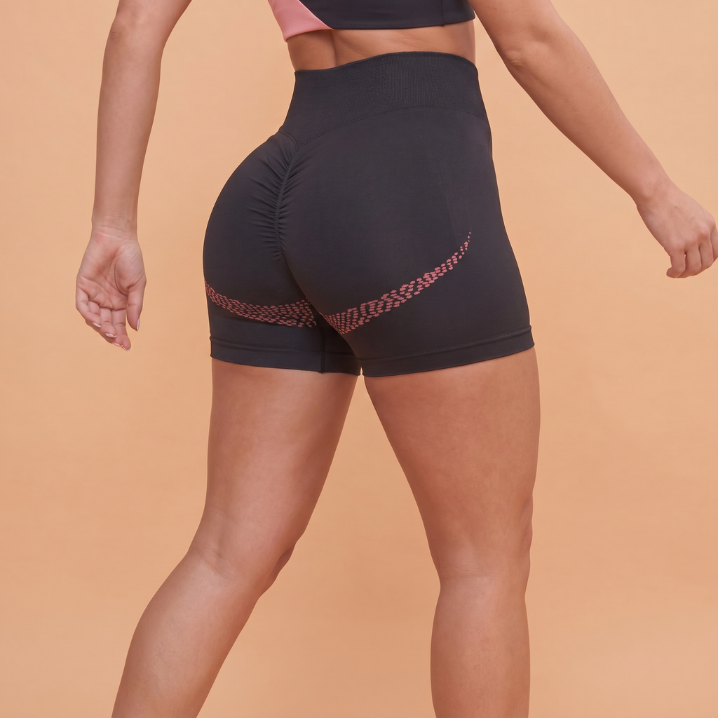 Pink Pantha High-Waisted Sculpting Shorts
