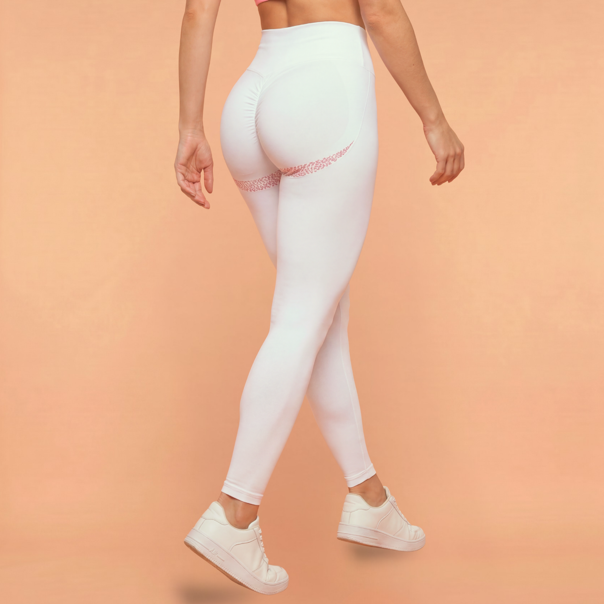 SportZbody Pink Pantha High-Waisted Sculpting Leggings