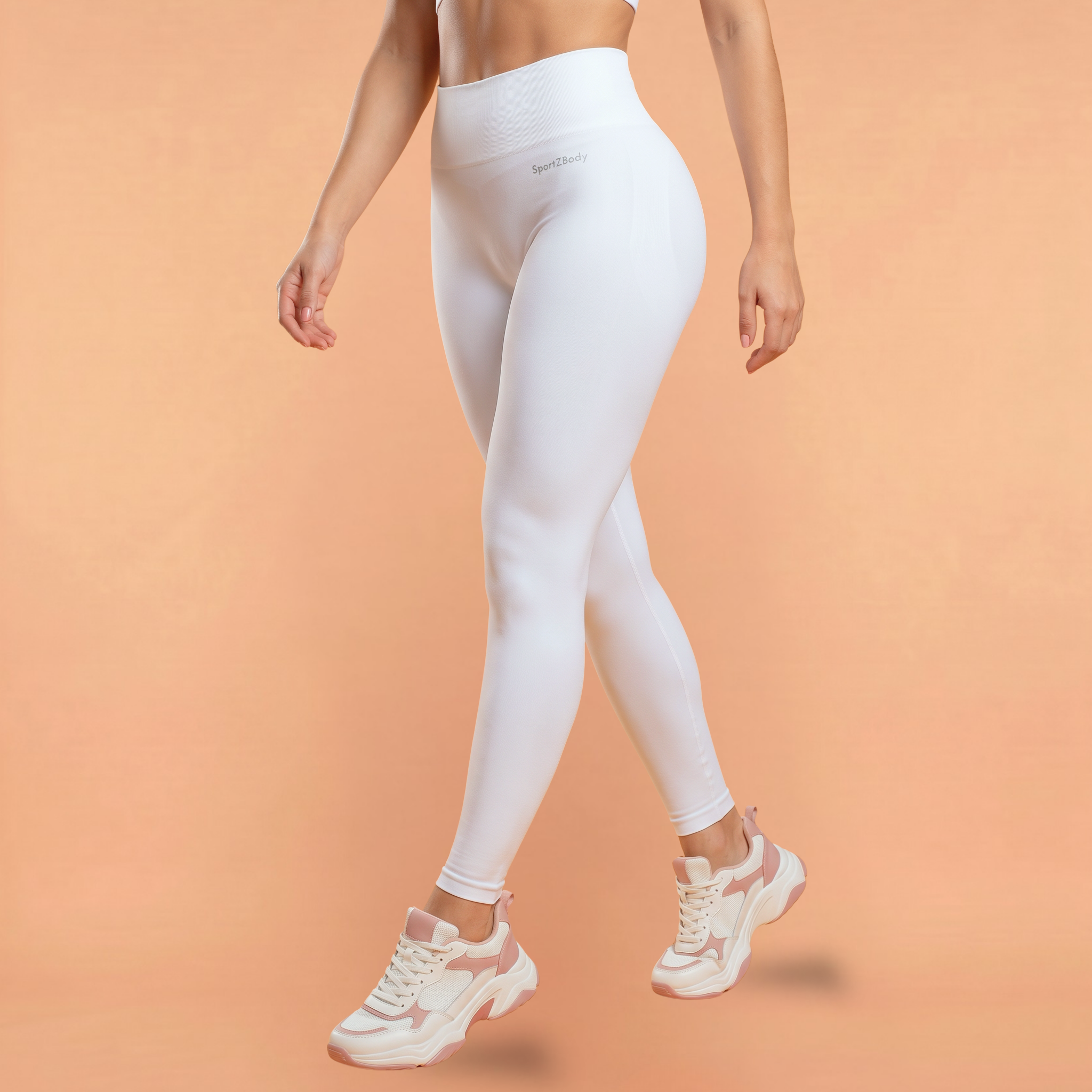 SportZbody Pink Pantha High-Waisted Sculpting Leggings