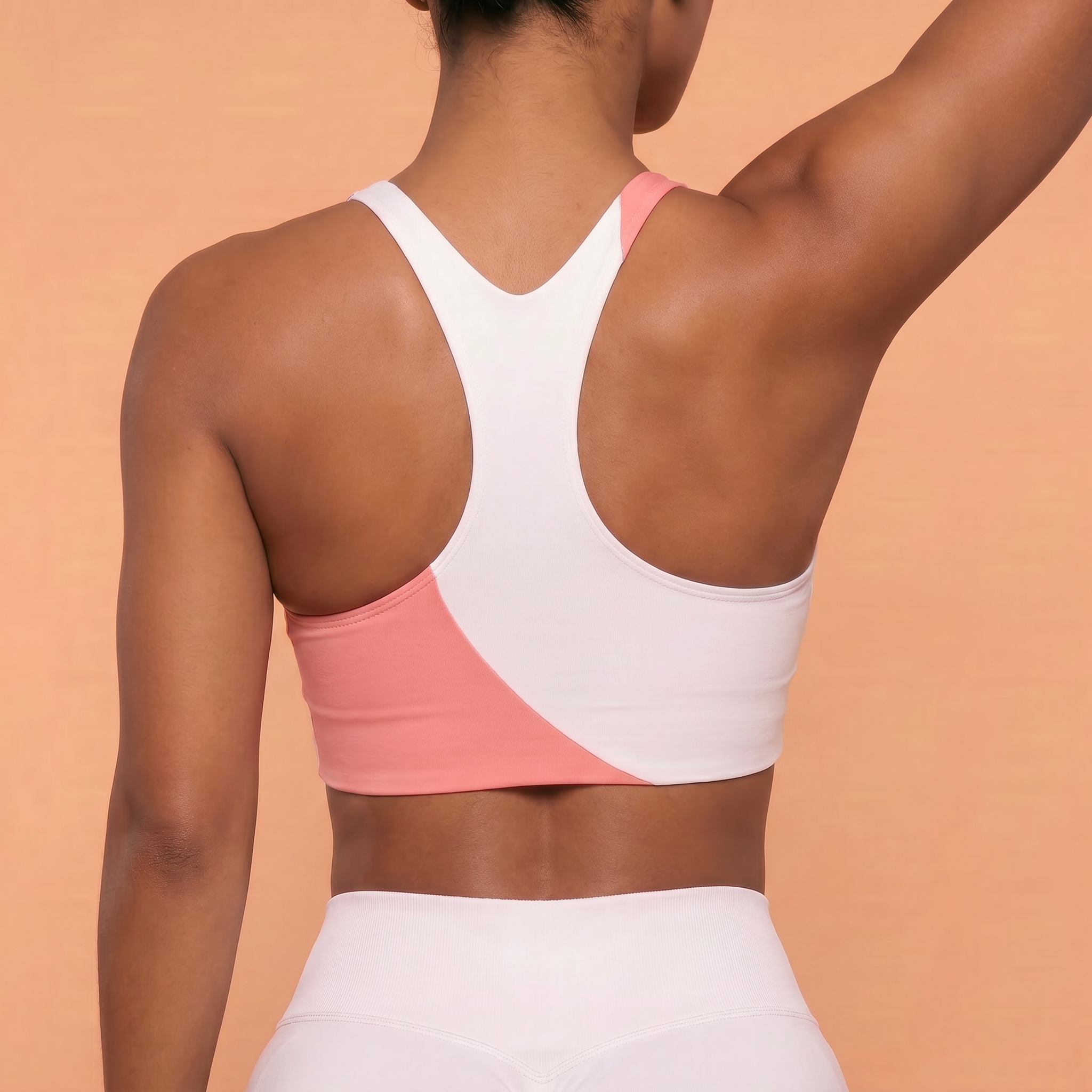 SportZbody Pink Pantha Sculpting Workout Top - White