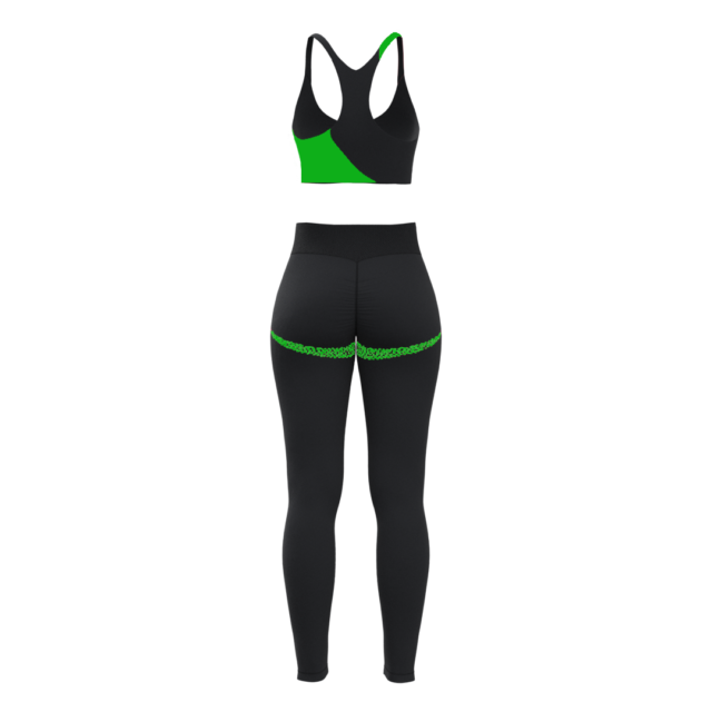 SportZbody Green Pantha High-Waisted Sculpting Leggings Set