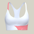 SportZbody Pink Pantha Sculpting Workout Top - White