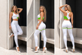 SportZbody Green Pantha High-Waisted Sculpting Leggings Set