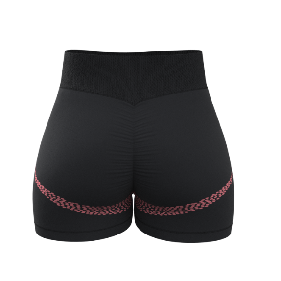 SportZbody Pink Pantha High-Waisted Sculpting Shorts