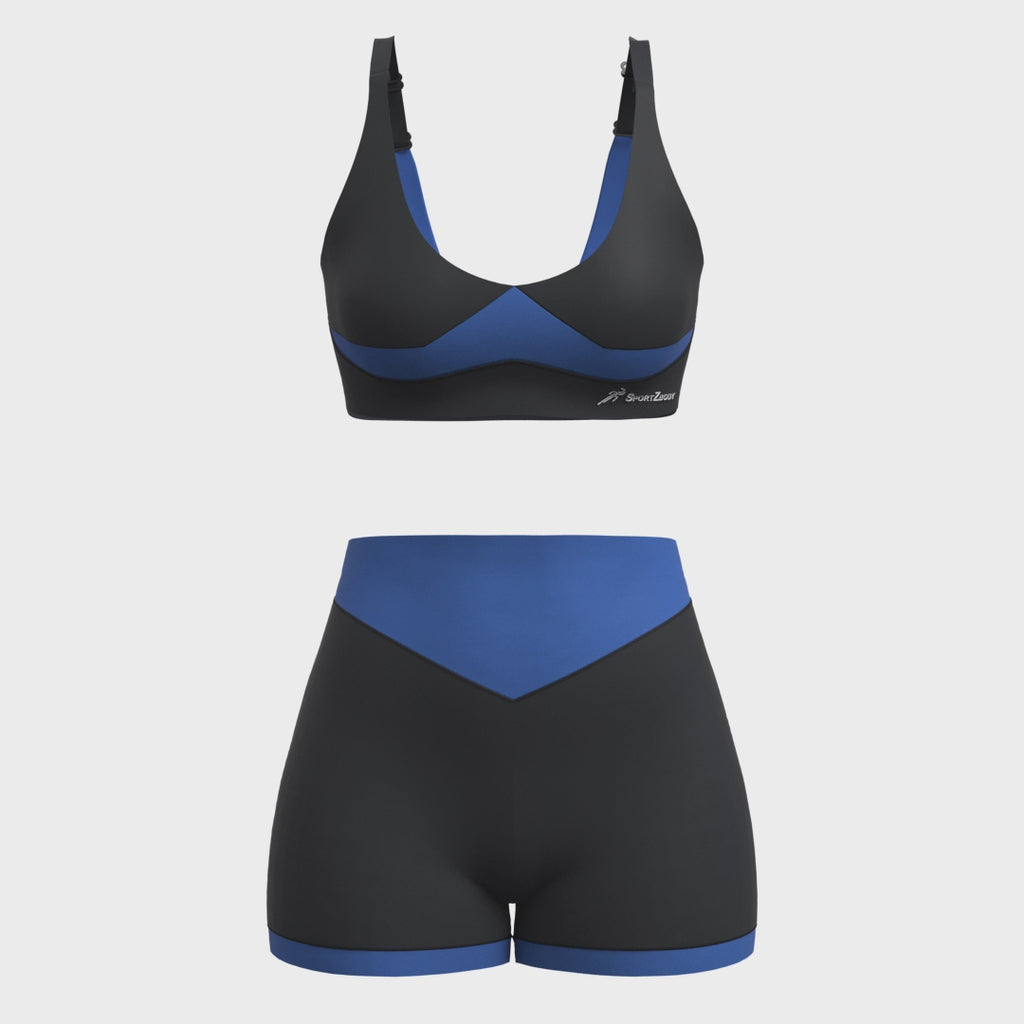 SportZbody Azure Flex Fit Performance Shorts Set