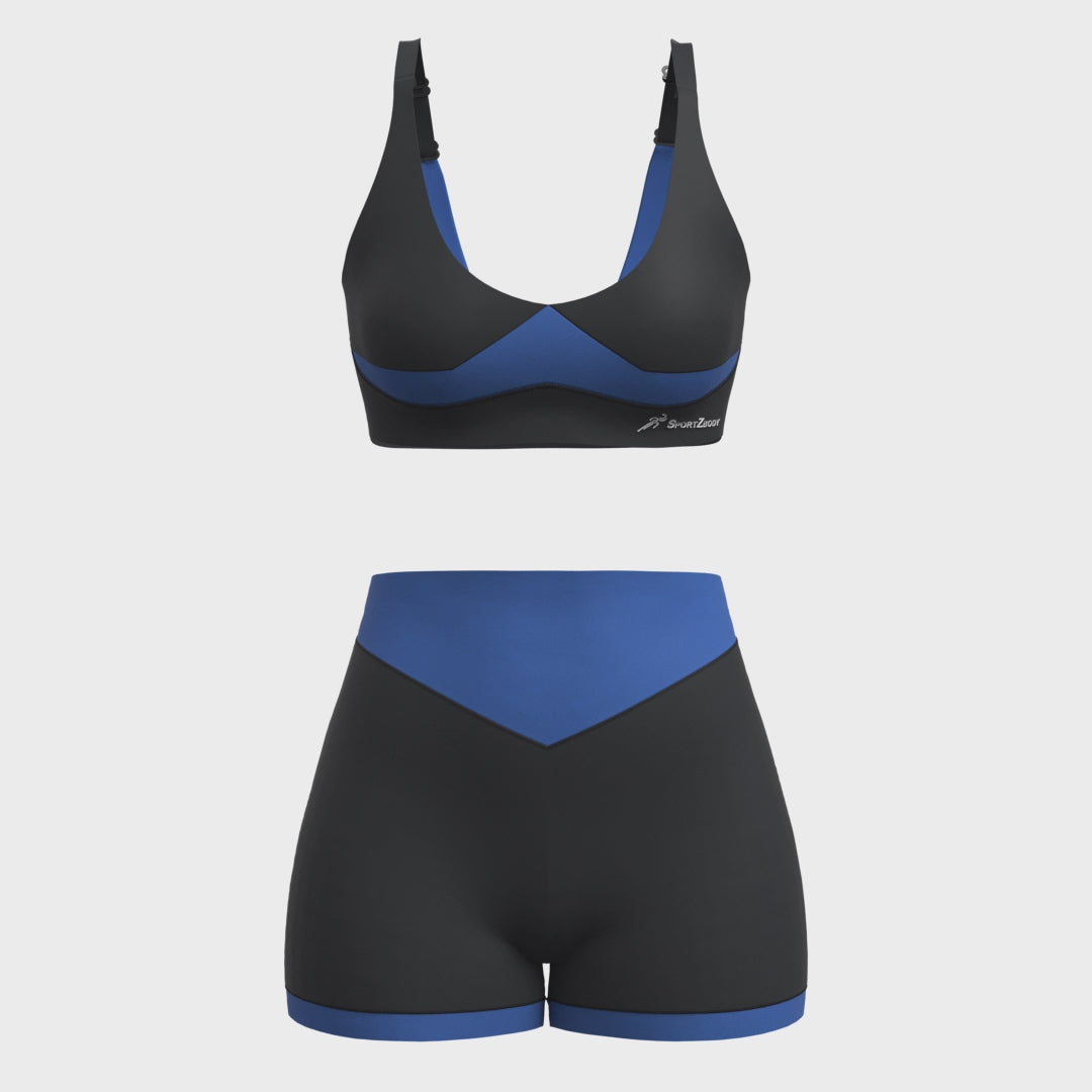 SportZbody Azure Flex Fit Performance Shorts Set