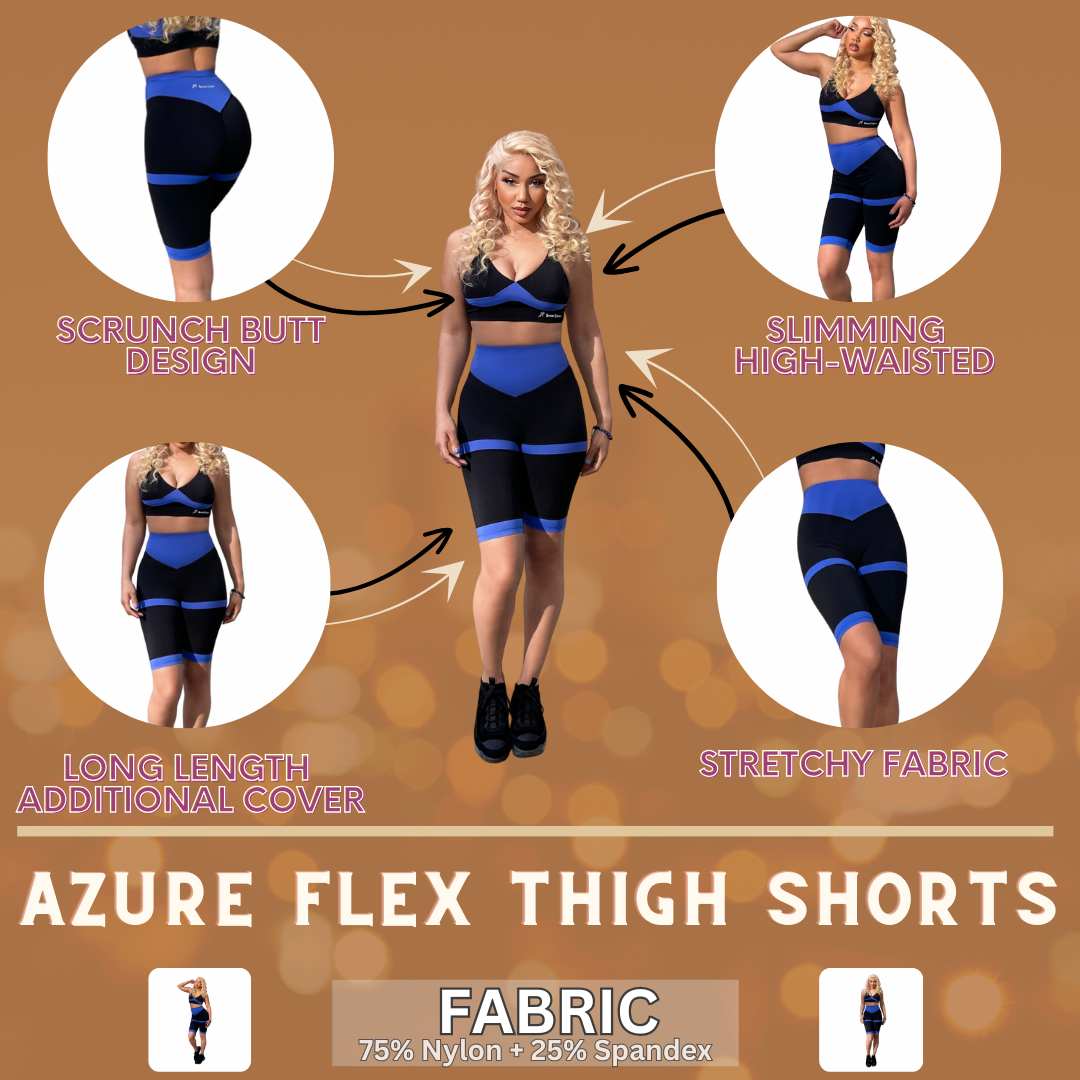 Azure Flex THIGH Shorts-PNG