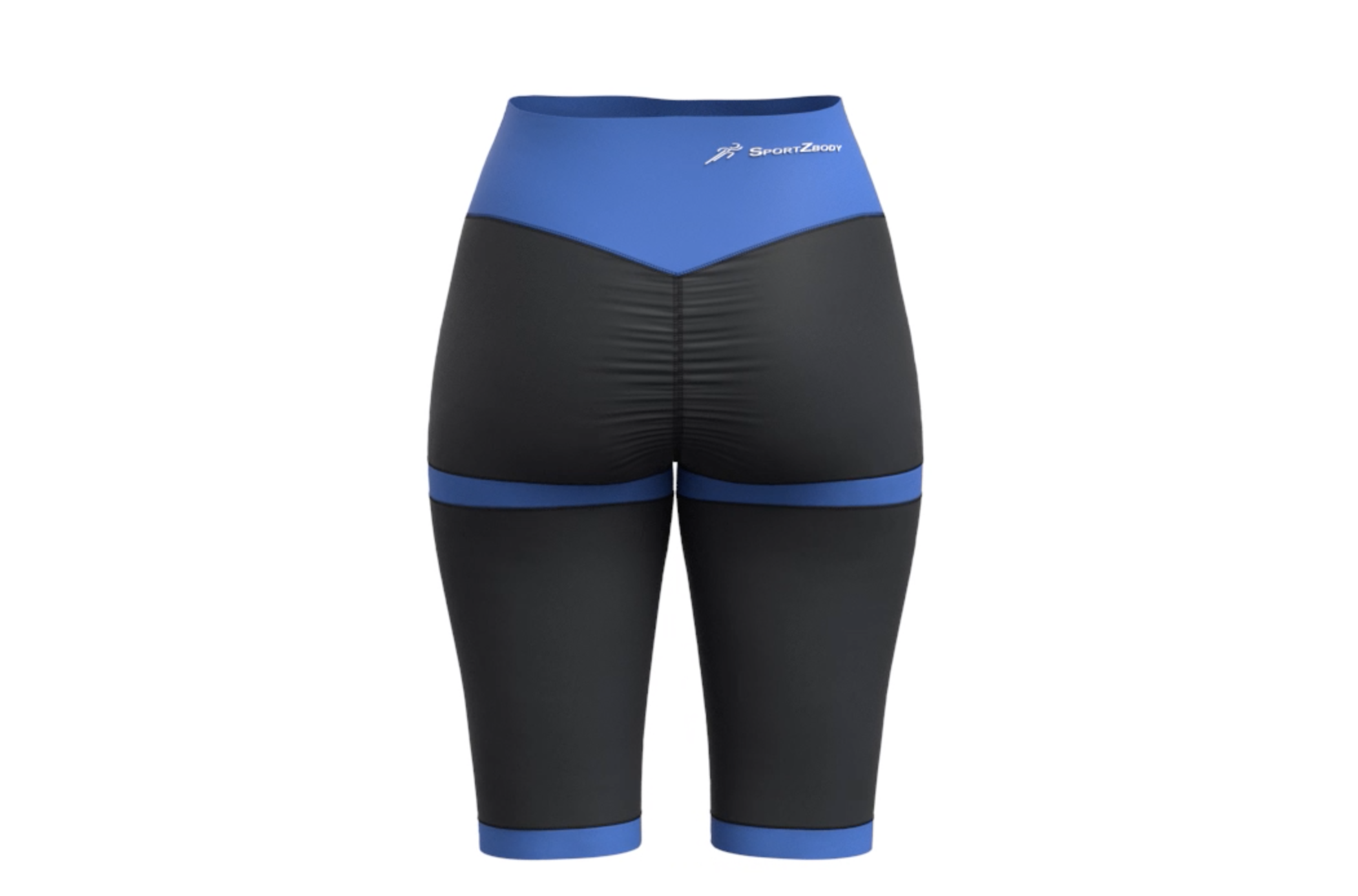 Azure Flex Thigh Shorts Back D